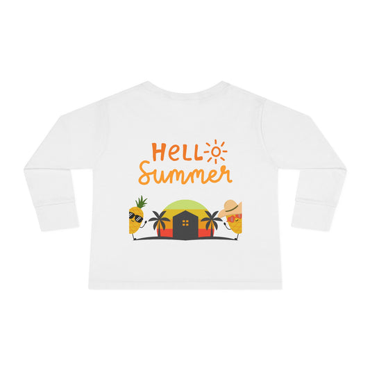 Long Sleeve T-shirt  - Hello Summer Pineapple