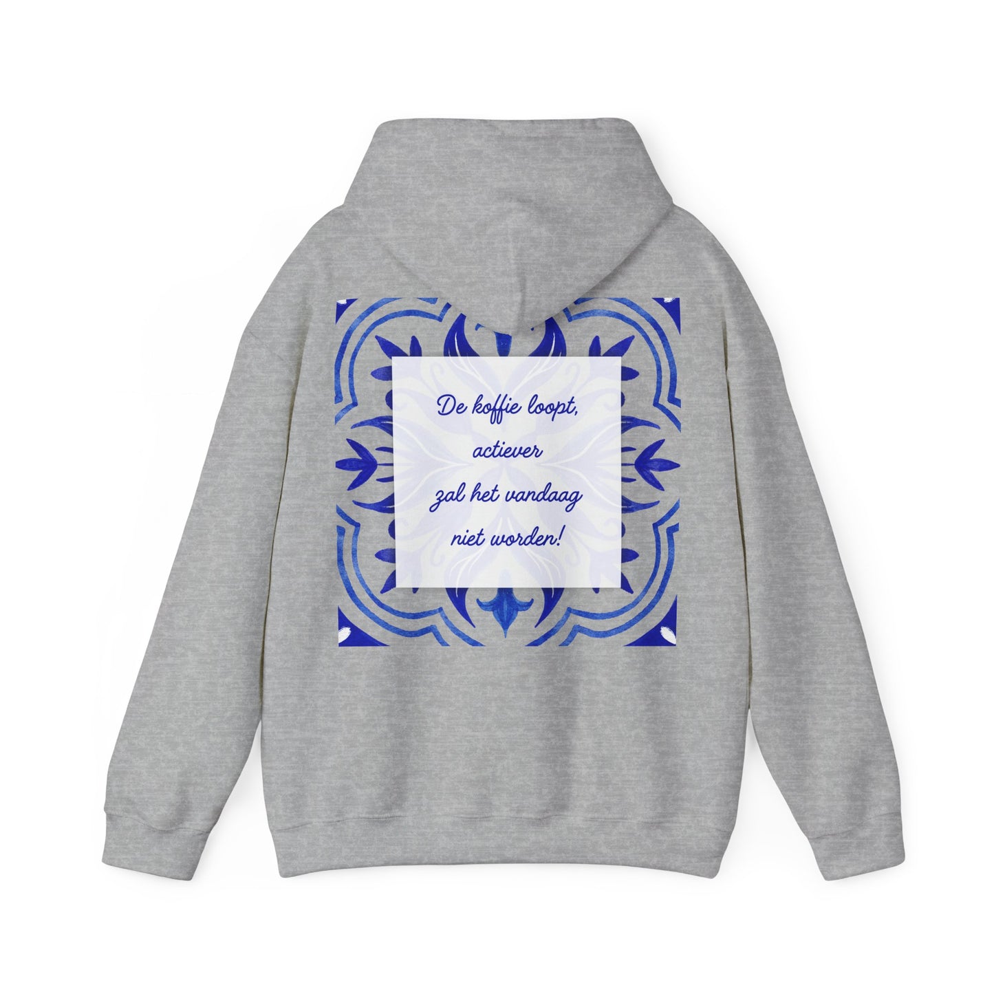 unisex Hoodie ' de koffie loopt'