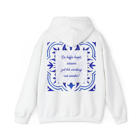 unisex Hoodie ' de koffie loopt'